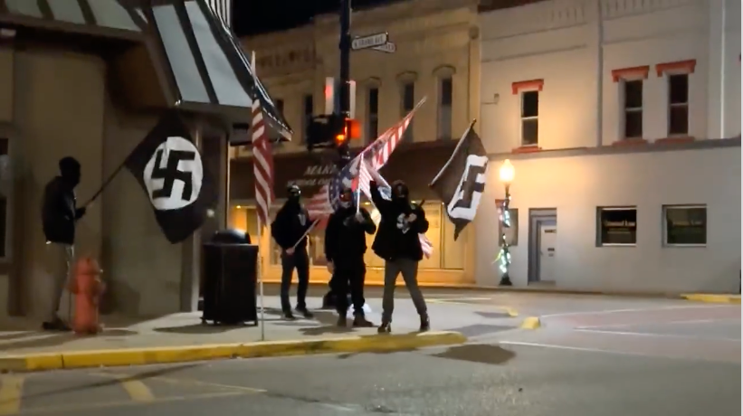 Demonstrators Wave Nazi Flags Outside Local Theater Performance Of ‘The ...