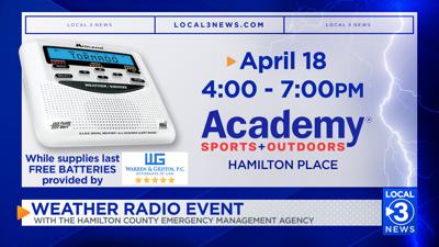 Local 3 to partner with Hamilton County Emergency Management Agency to  program weather radios | Local News | local3news.com
