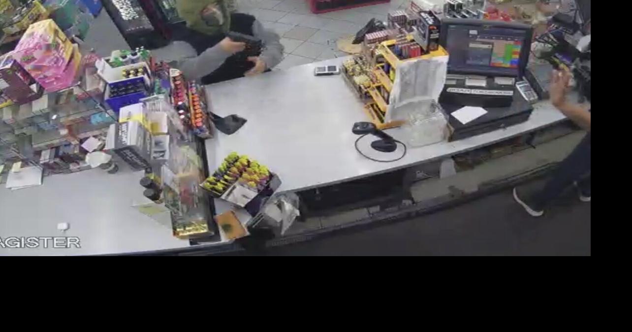 Clerk speaks out after being held at gunpoint during armed robbery at Cleveland convenience store; suspect still at large