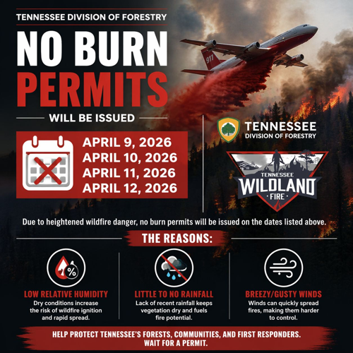 Tennessee suspends burn permits amid heightened wildfire risk | Local ...