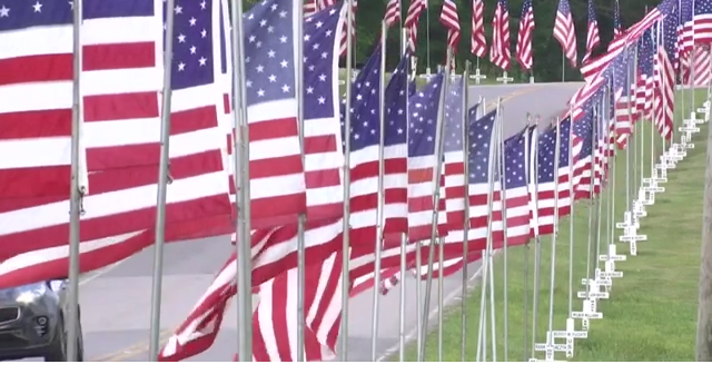 Ringgold Catoosa County Honors Fallen Veterans With Massive Flag Display Local News Local3news Com
