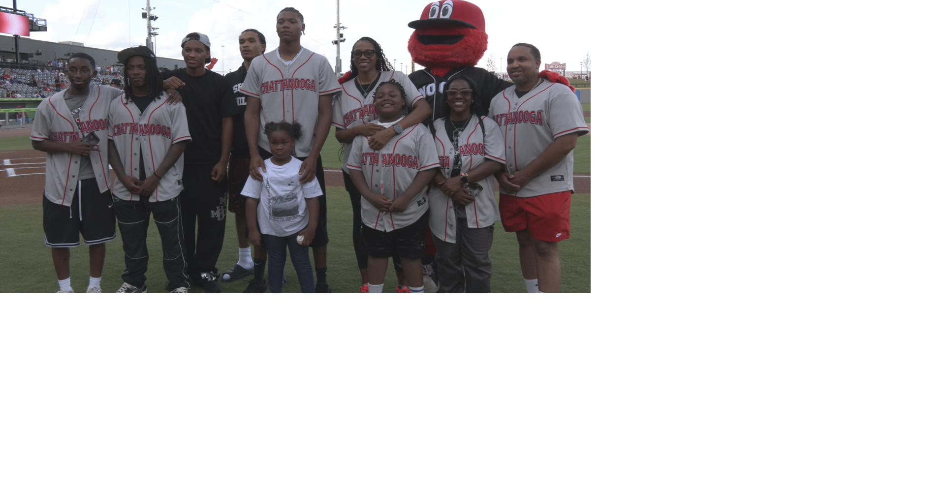 Ace Bailey throws out first pitch at Lookouts game