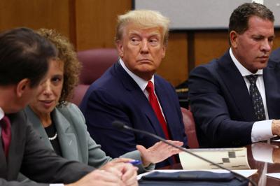 Donald Trump pleads not guilty to 34 felony counts of falsifying ...