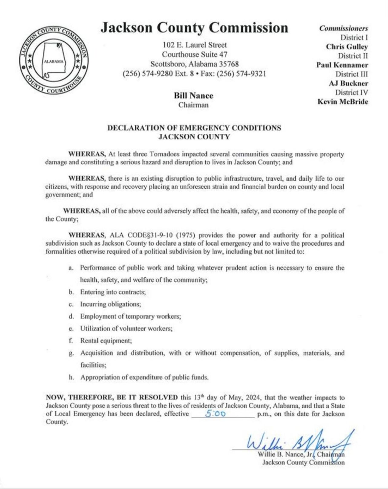 Jackson County Commission declares Local State of Emergency following ...