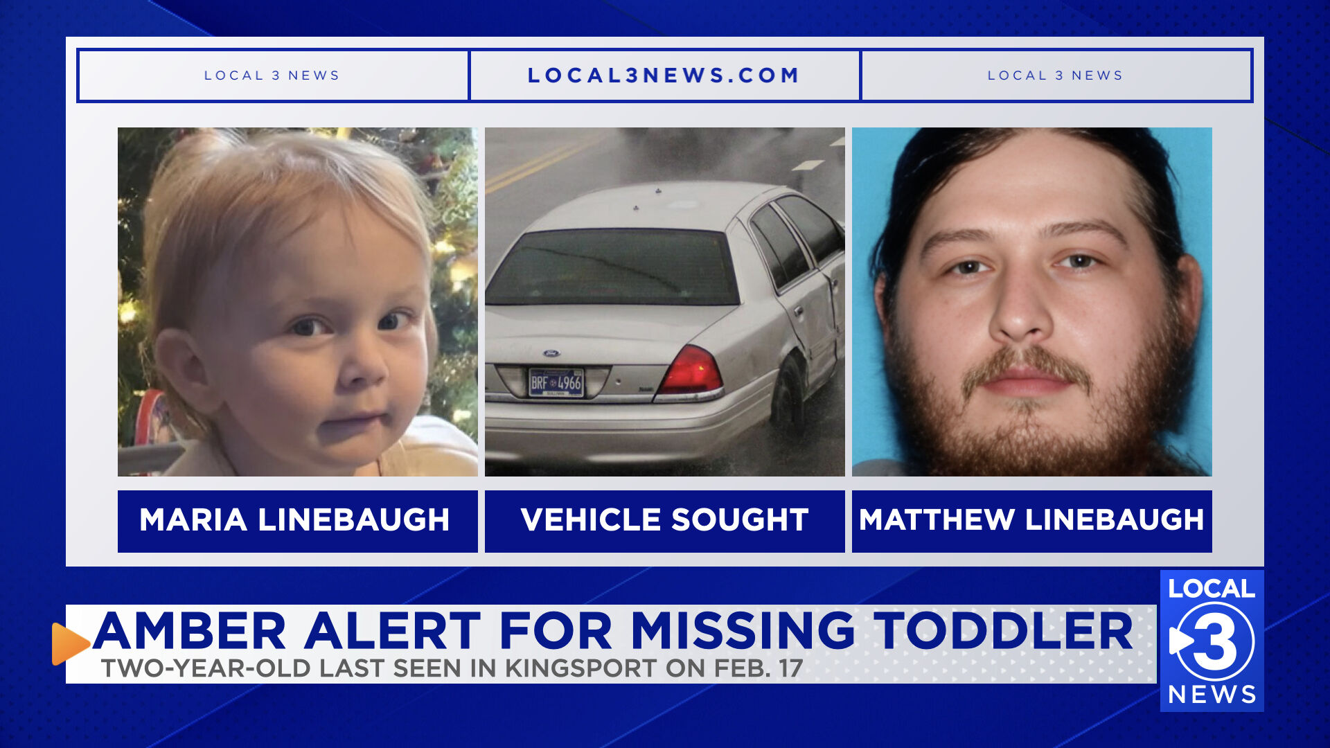 Amber Alert Issued for Missing Toddler in Kingsport Tennessee