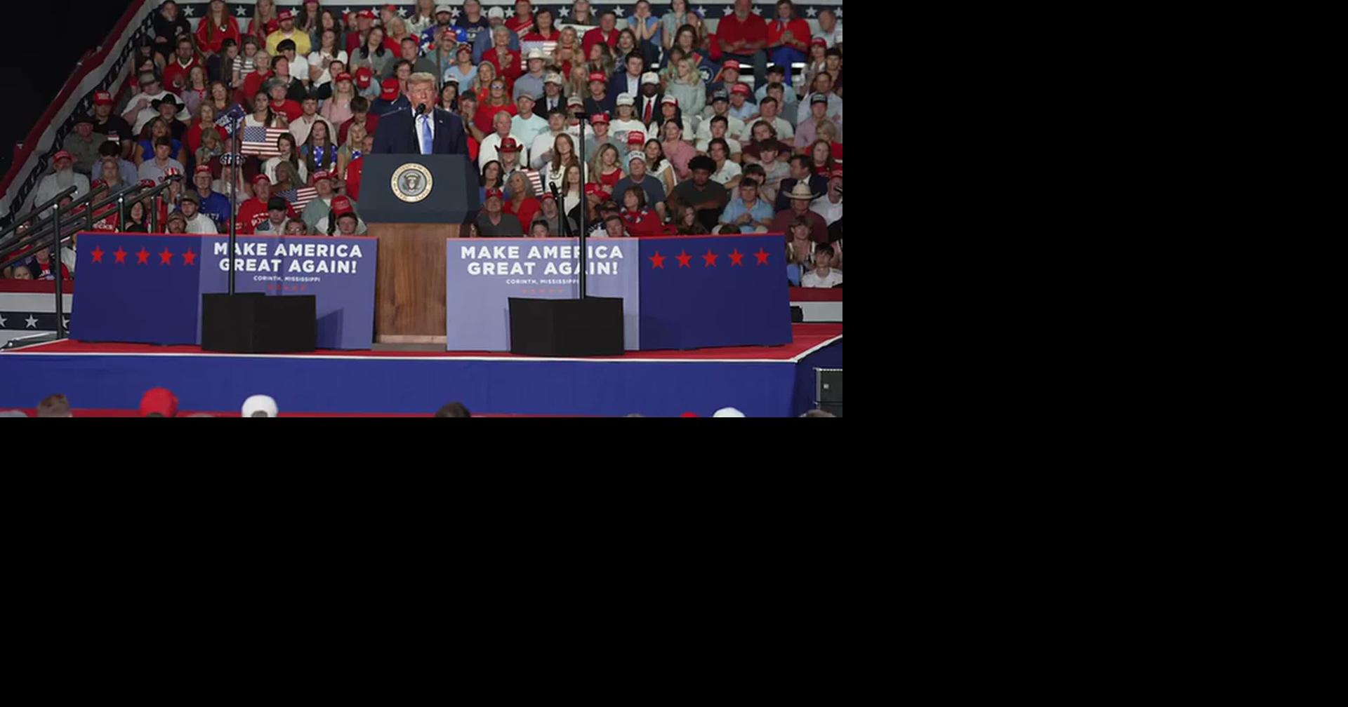 RAW: MS: TRUMP CORINTH RALLY-OBAMA CHEESECAKE FACTORY | Regional ...
