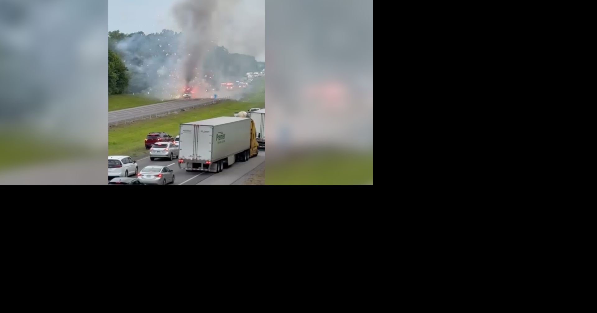 Truck carrying fireworks explodes on I-75 north in Hamilton Co.