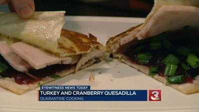 Quarantine Cooking: Turkey and Cranberry Quesadilla