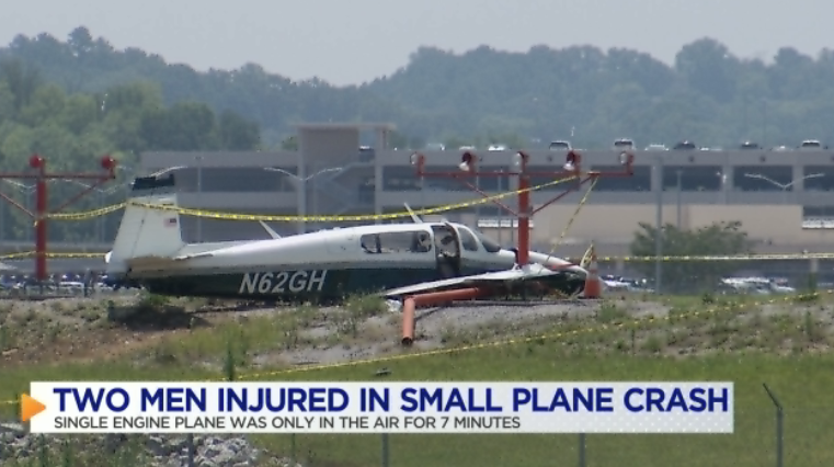 Two Men Injured In Single Engine Plane Crash At Chattanooga Airport ...