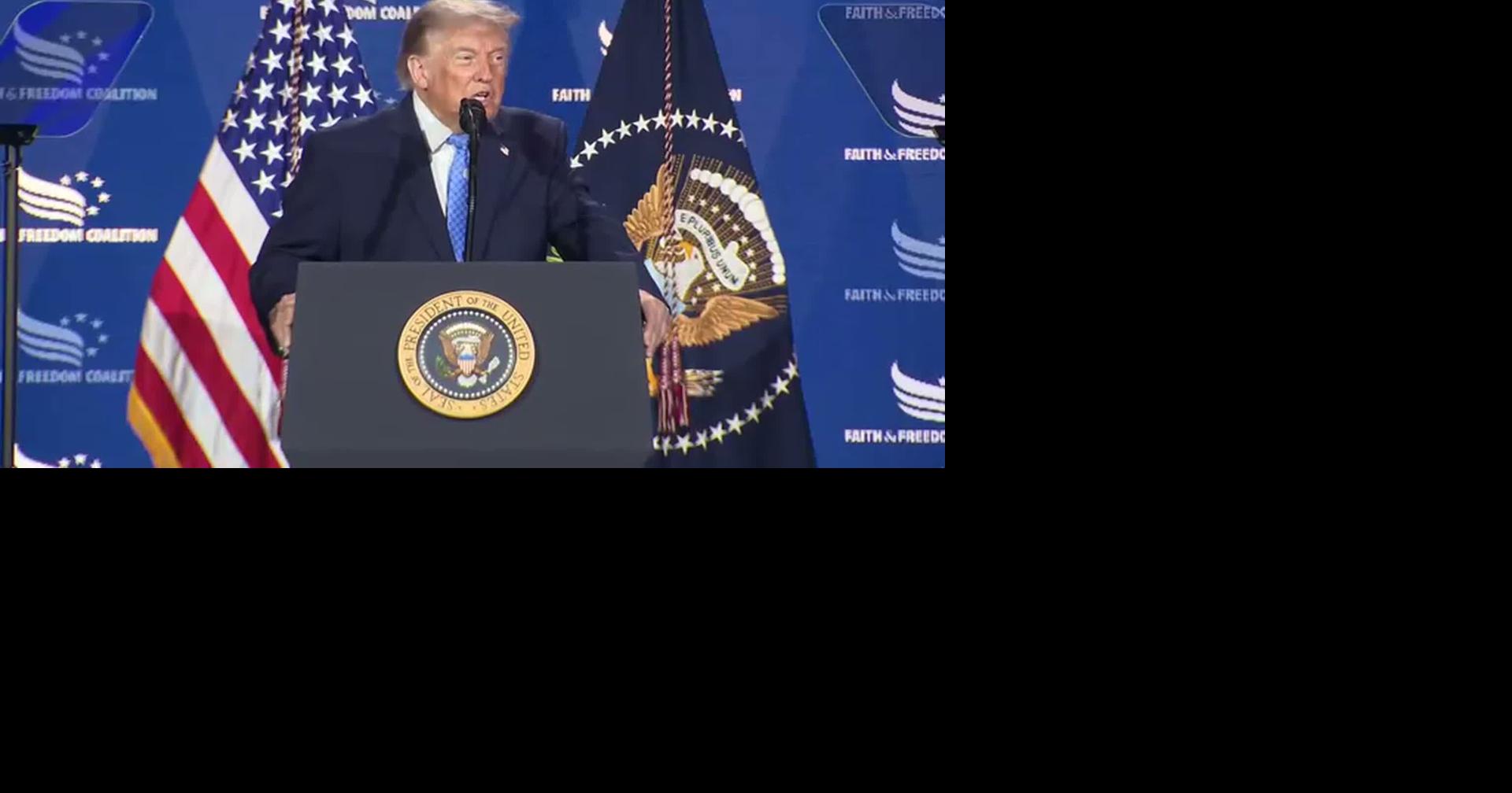 RAW: DC: TRUMP FAITH AND FREEDOM- COMMUNISTS NOT SOCIAL DEMS