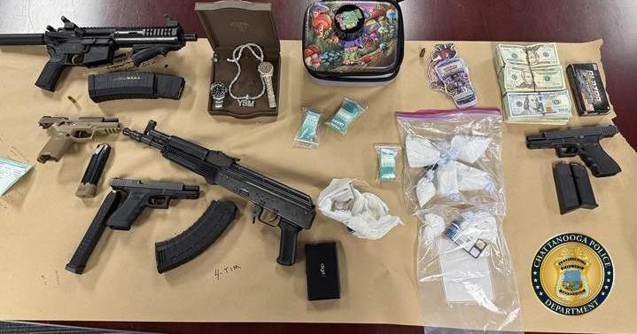 Fentanyl, firearms recovered by Chattanooga police after felony suspect arrested