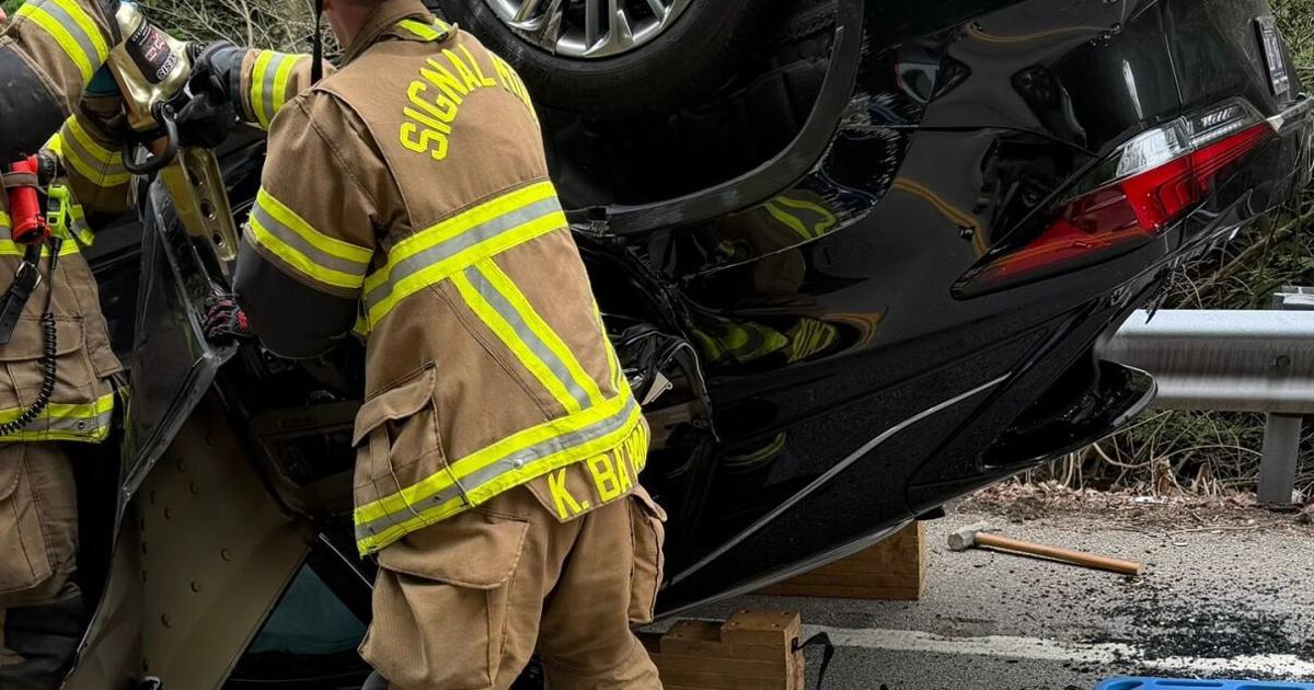 One person rescused after car overturns in Signal Mountain crash