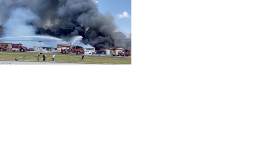 UPDATE: Saturday fire destroys Highway 64 Flea Market in Cleveland - Vimarsana News