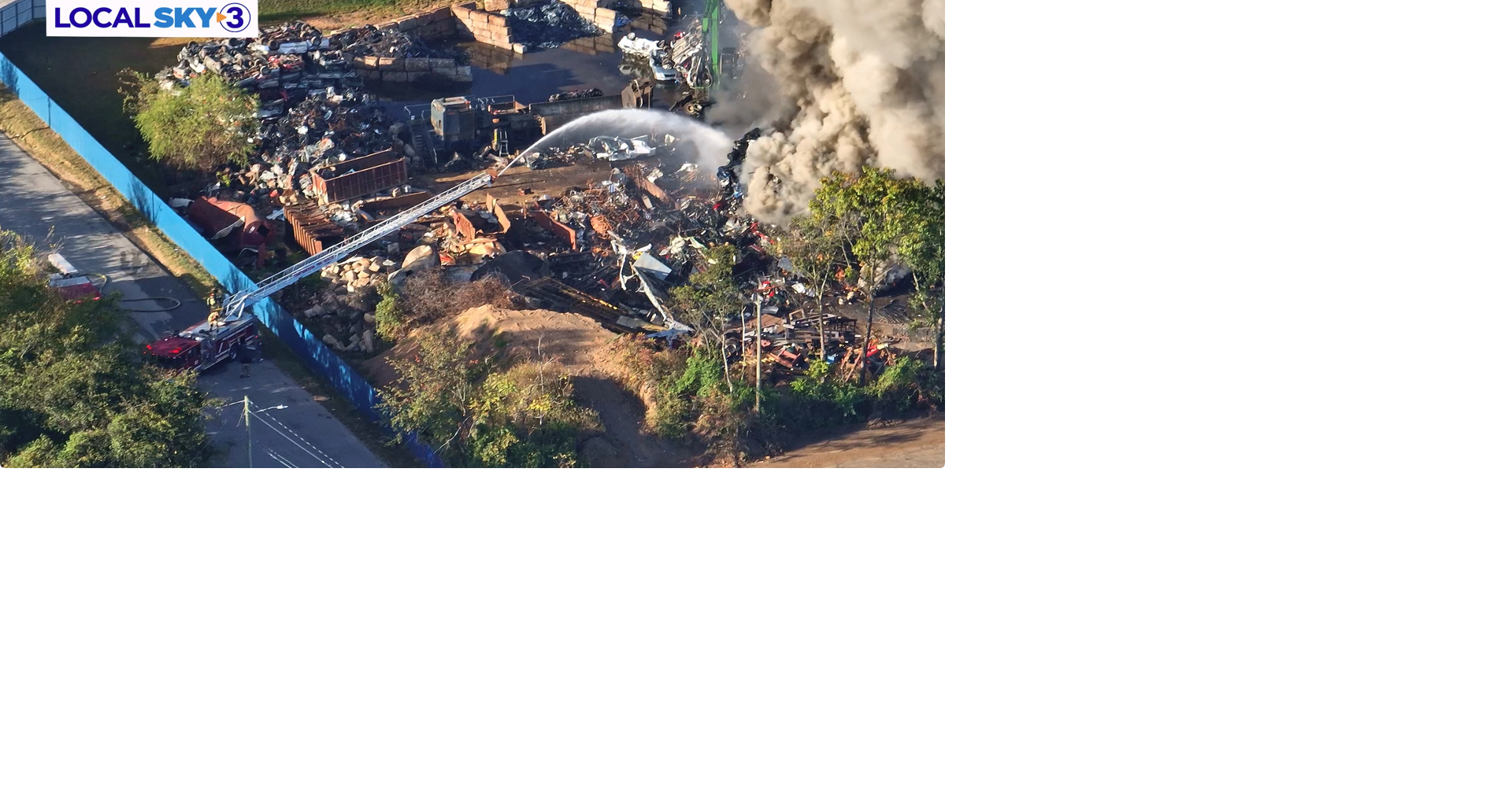 Fire at auto scrap yard in downtown Chattanooga sends huge plume of ...