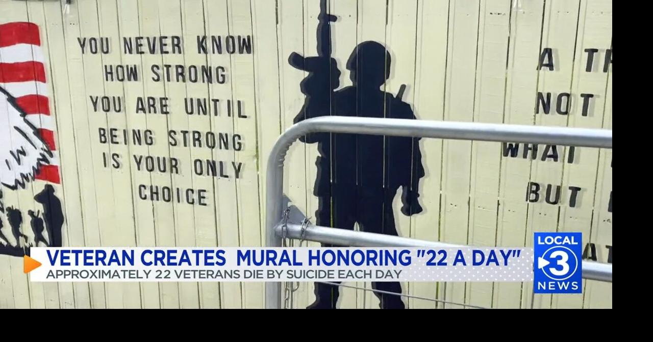 U.S. Navy vet honors heroes with 128 foot-long mural