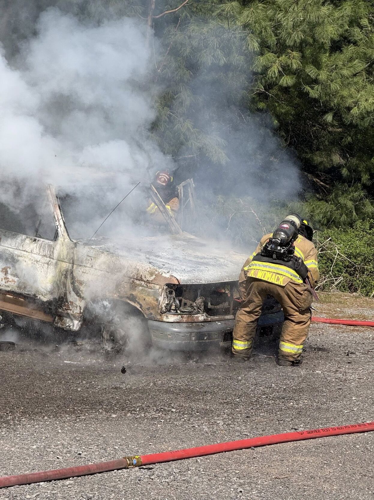 Pickup truck a total loss after fire during Dunlap wedding ceremony ...