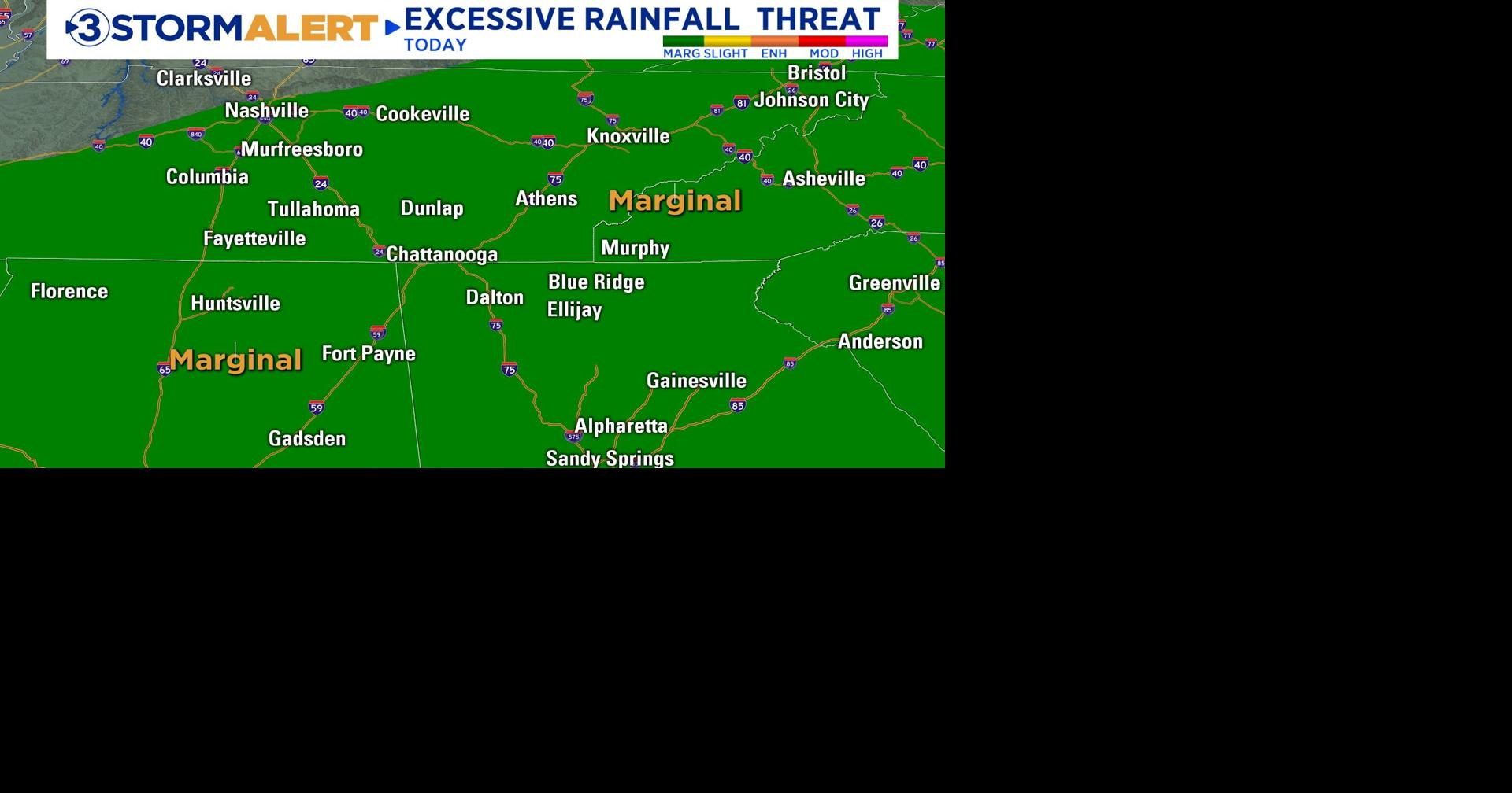 Flash flood threat today