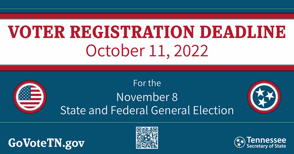 TN voter registration deadline October 11 Local News