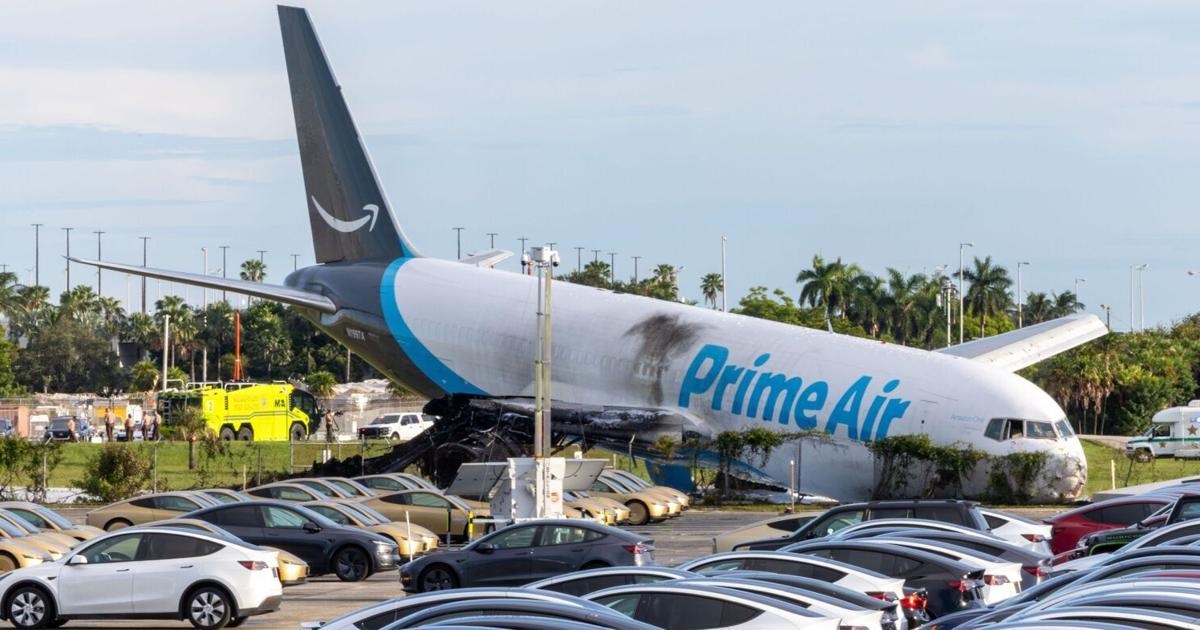 Pilots applied full power seconds before Amazon cargo plane overran Miami runway, killing 5 in cleaning van, officials say