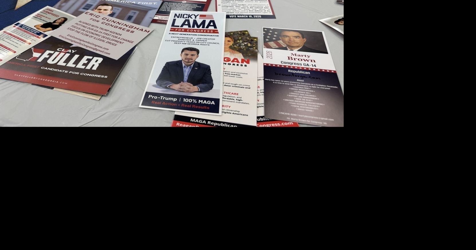 Meet and greet held for Republican candidates fighting for former U.S. Rep. MTG's seat