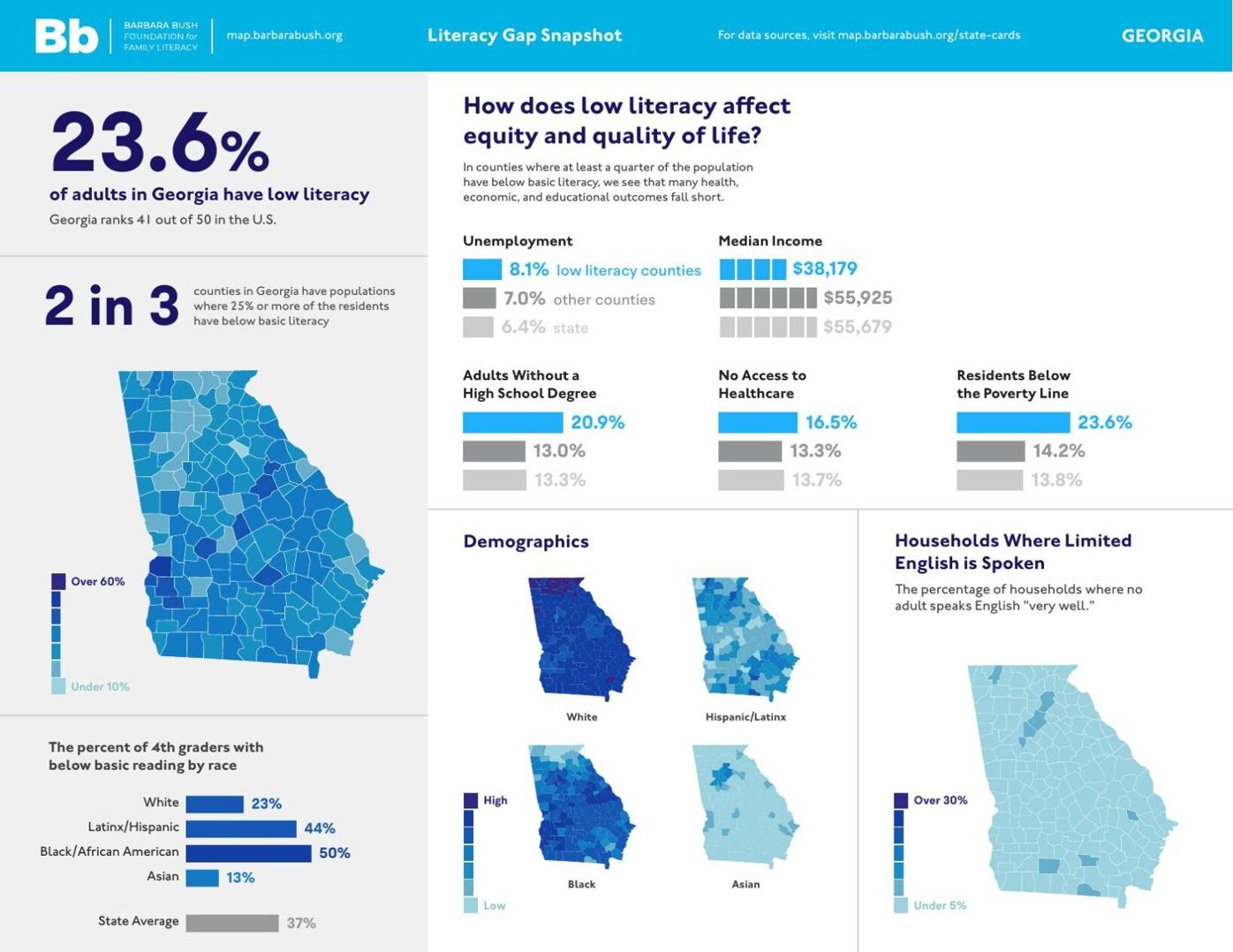 Georgia adult literacy data