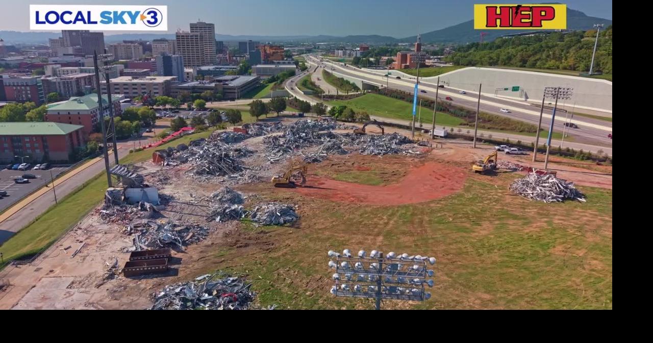 ATT Field, once home to Chattanooga Lookouts, in final stages of demolition