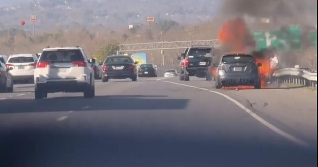 Car Fire on I-75 Northbound Near Cloud Springs Road Exit | Local News ...