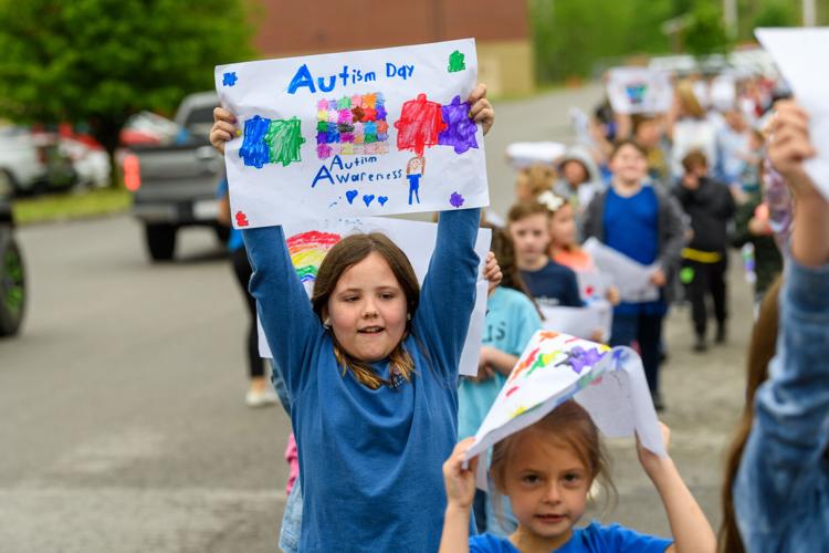Chapmanville Intermediate students march in support of Autism Awareness