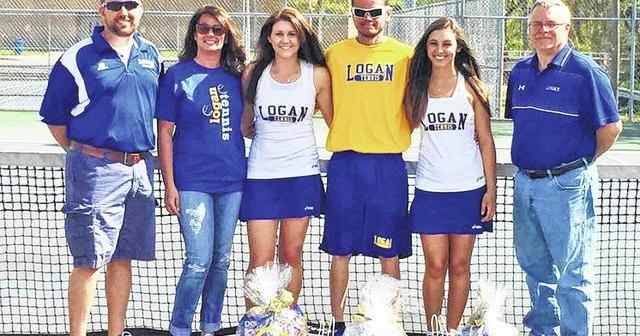 Logan tennis wins over Man on Senior Night