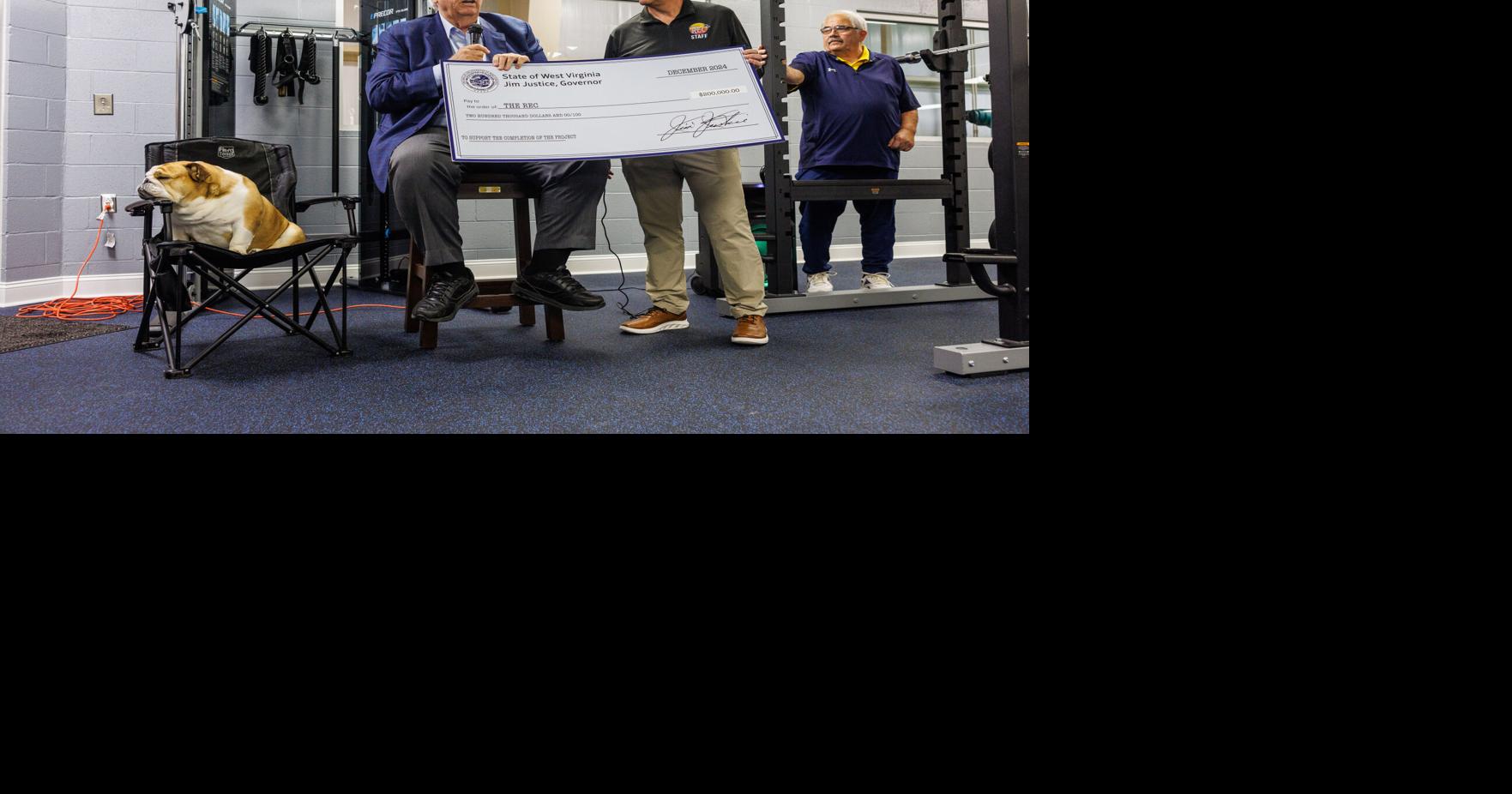 Gov. Justice presents $200,000 check to support Rec Center upgrades ...