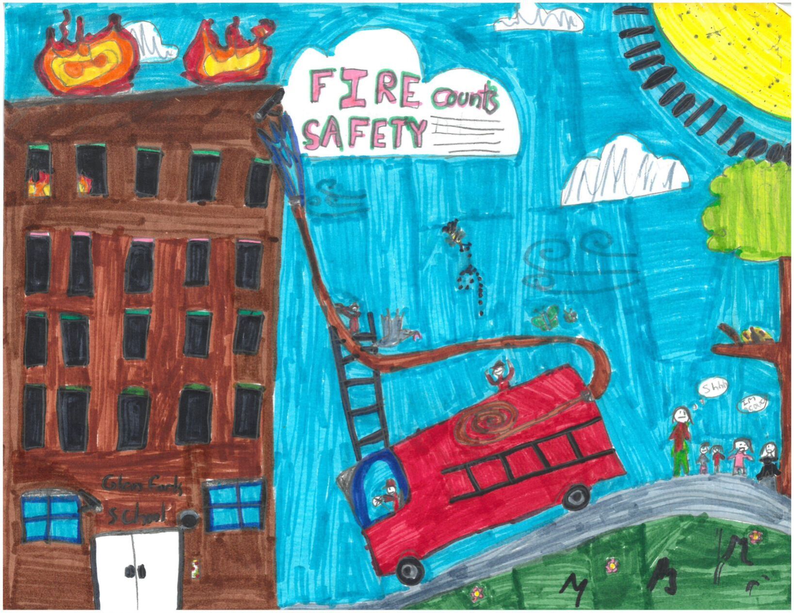 Safety Drawing/Fire Safety Drawing/Safety Poster Drawing Competition/Industrial  Safety poster