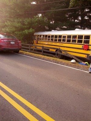 bus purcellville loudoun county school crash loudountimes accident minor injuries kyla heimburger sixteen hospital courtesy taken children were after