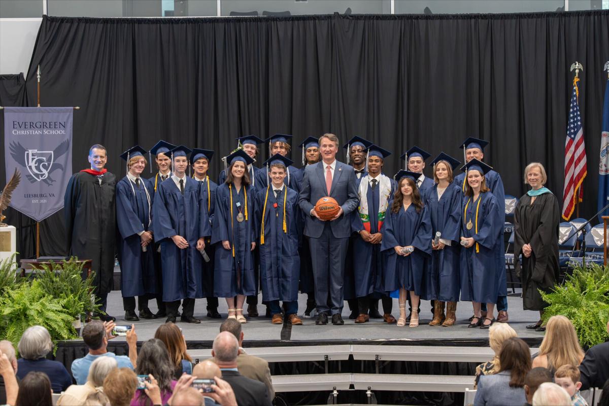 Youngkin joins Evergreen Christian to celebrate first graduating class