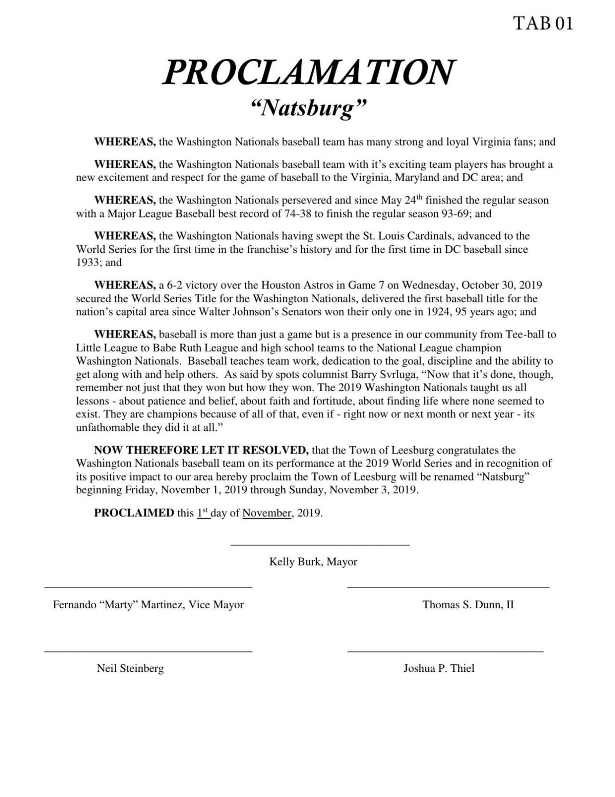 Leesburg Officials Seek To Rename The Town Natsburg For The Weekend News Loudountimes Com