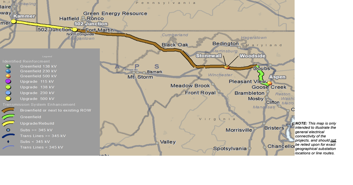 PJM transmission line map December 2023
