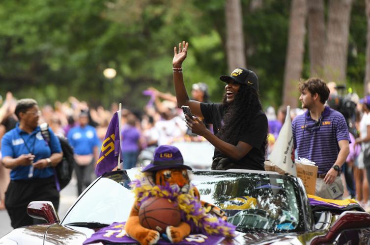 LSU women's basketball holds parade and celebratory ceremony for