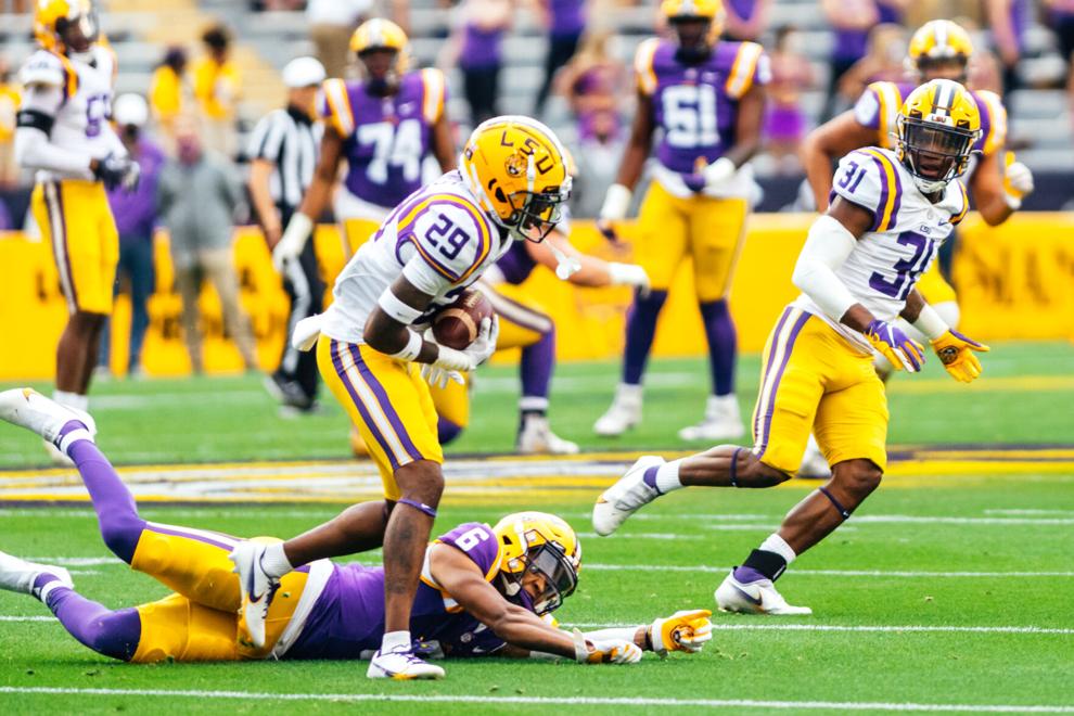 PHOTOS LSU football white team defeats purple in spring game