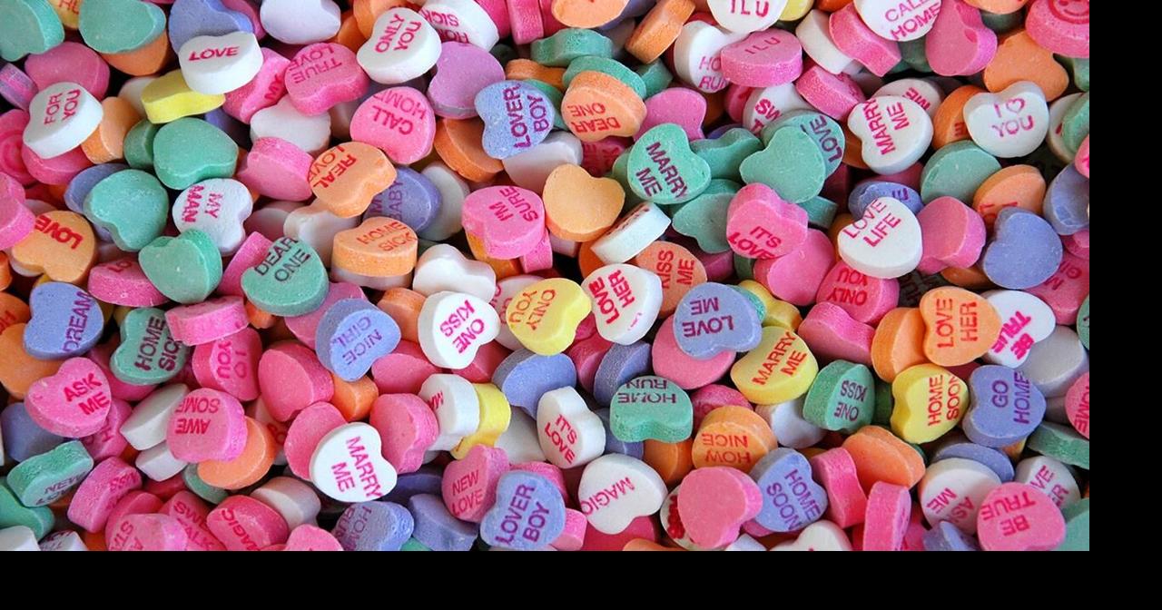 Those tiny candy hearts with Valentine's Day sayings have 170