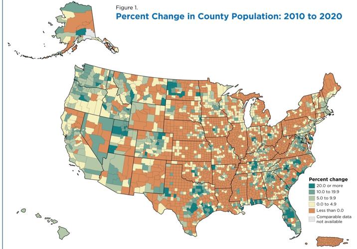 RURAL-URBAN change by county