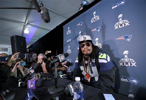 Marshawn Lynch Won't Be Fined for Wearing 'BeastMode' Hat at Media