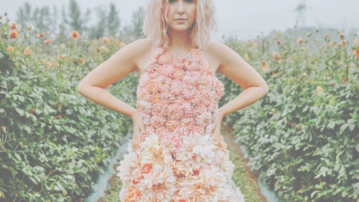 Dresses made out sales of real flowers