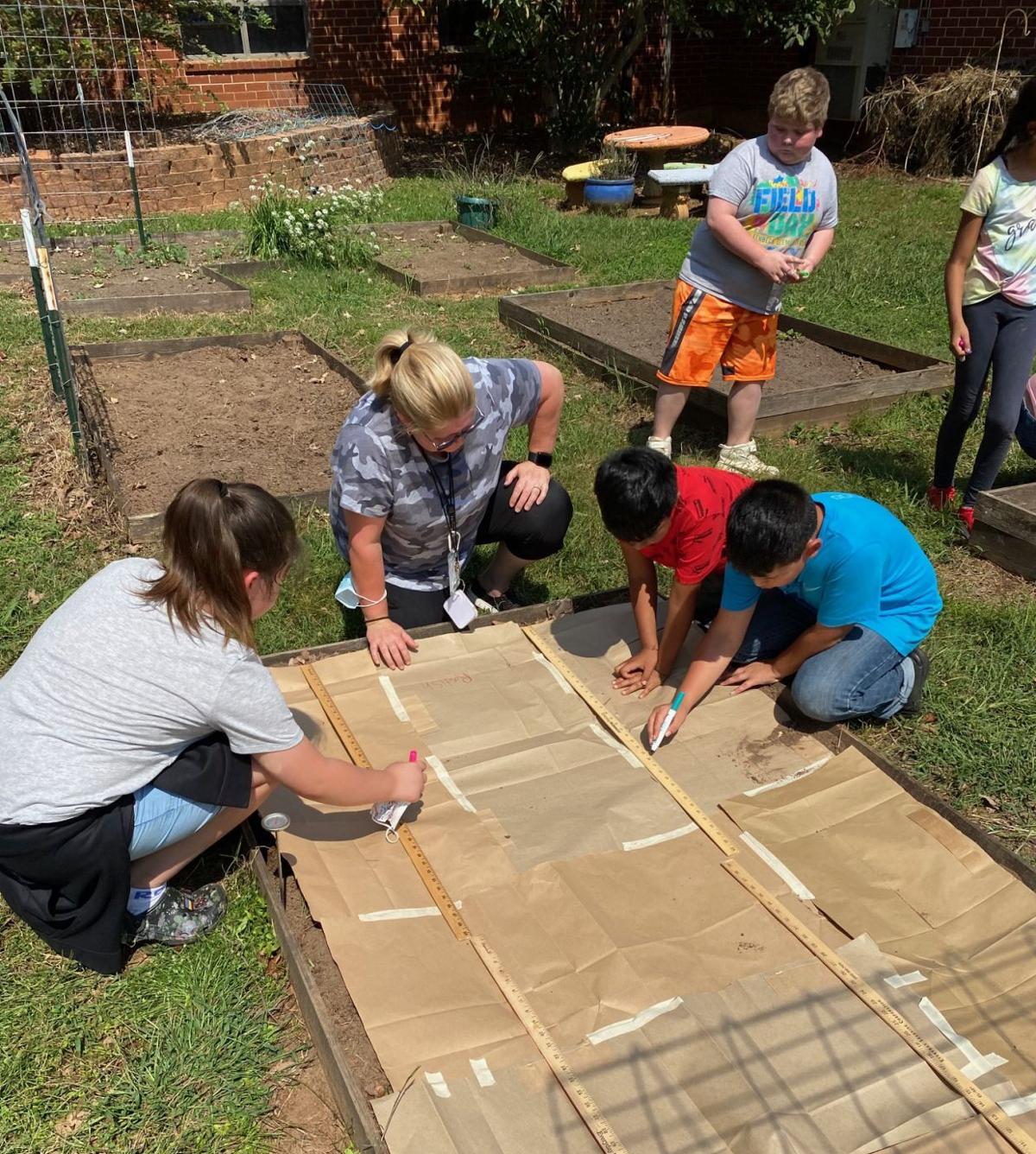 Working in garden