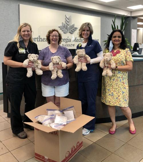 Church ministry donates teddy bears for pediatric patients at Winder hospital