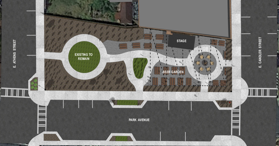 Daybreak Brewery and Hal Jackson Park site plan