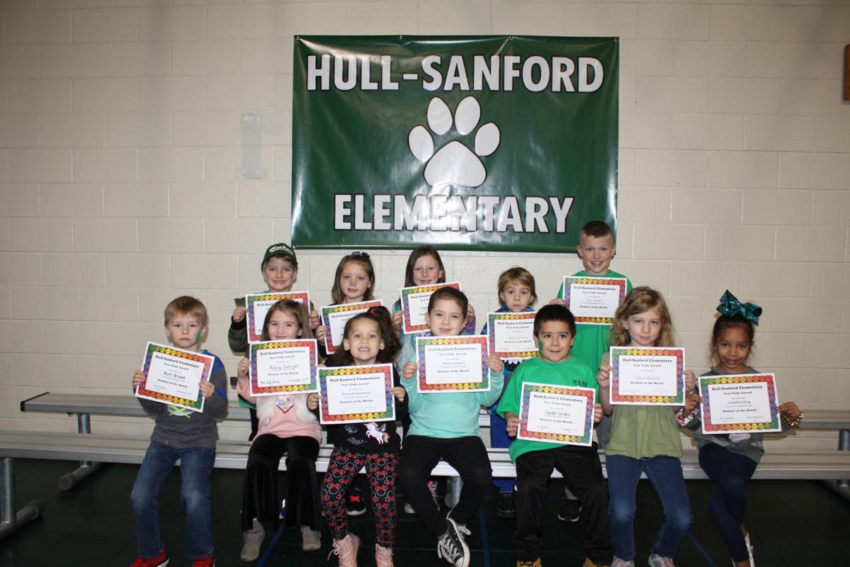 Hull-Sanford Students of the Month (K-2)