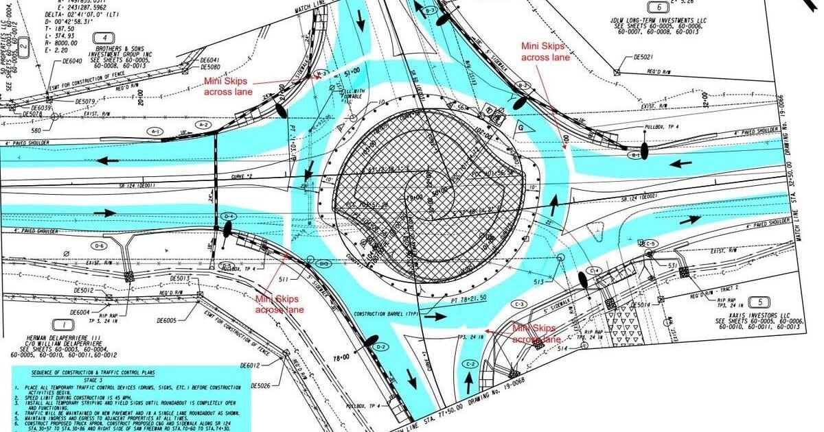 Traffic pattern shift at Hwy. 124/ Hwy. 60 announced for Feb. 9