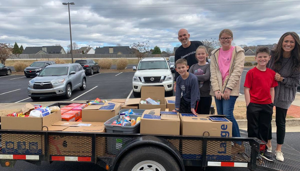 Collecting canned foods