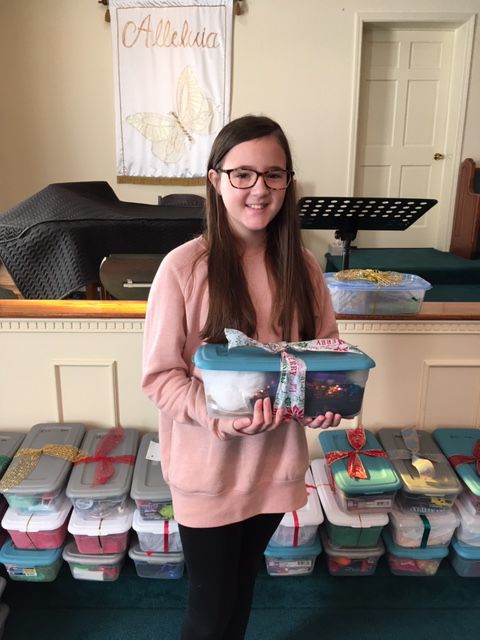 Local churches make shoe boxes for Christmas