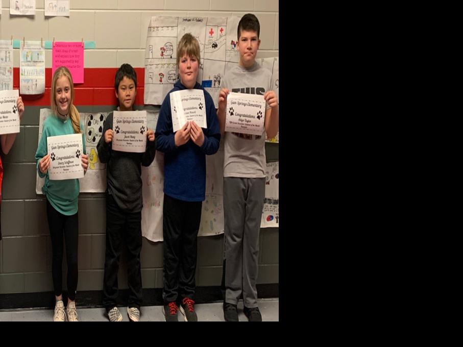 Gum Springs honors students of the month School