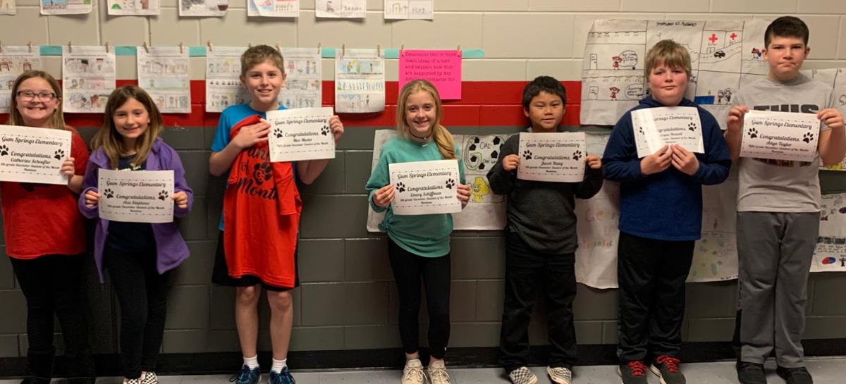 Gum Springs honors students of the month School